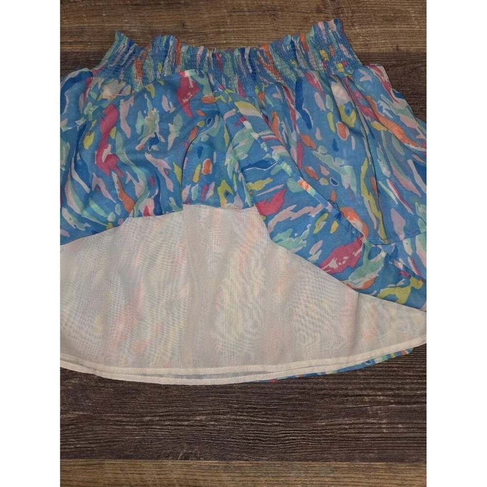 Michelle McDowell Elastic Waist Tiered Ruffle Mini Skirt